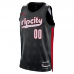 Maillot NBA Portland Trail Blazers Scoot Henderson Nike 2024-25 City Edition Noir Swingman - Homme